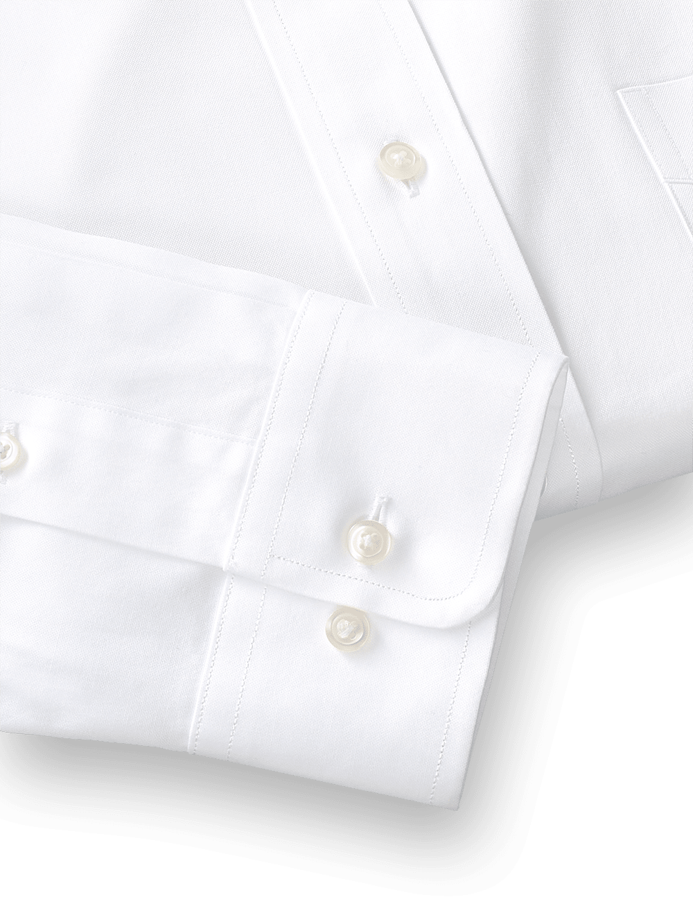 Alternate Image of Pure Cotton Pinpoint Solid Color Button Down Collar Dress Shirt-3