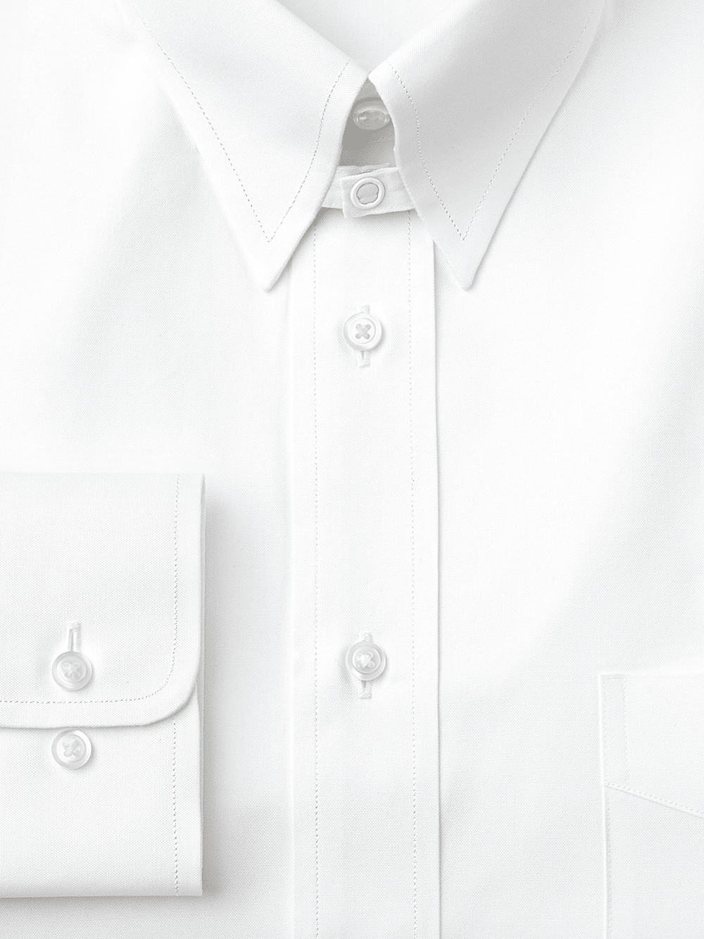 Alternate Image of Pure Cotton Pinpoint Solid Color Snap Tab Collar Dress Shirt-1