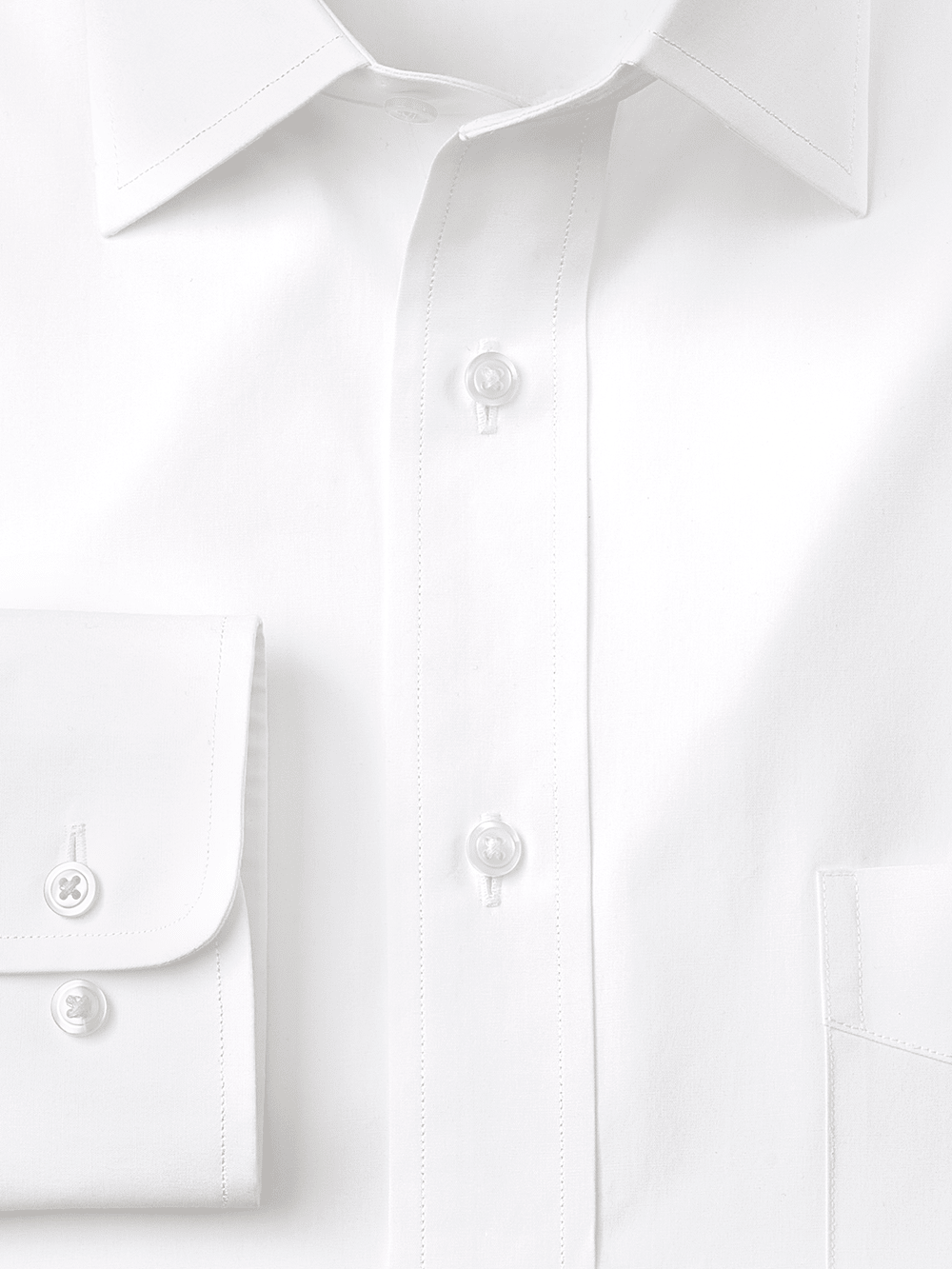Alternate Image of Pure Cotton Broadcloth Solid Color Spread Collar Dress Shirt-1
