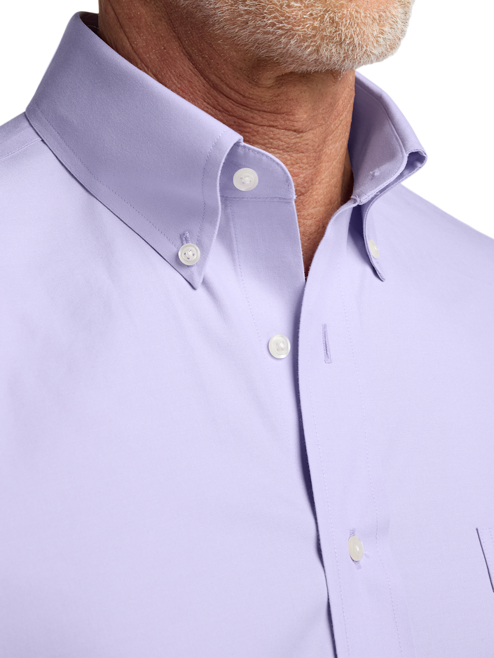Alternate Image of Non-iron Cotton Pinpoint Solid Button Down Collar Dress Shirt-2
