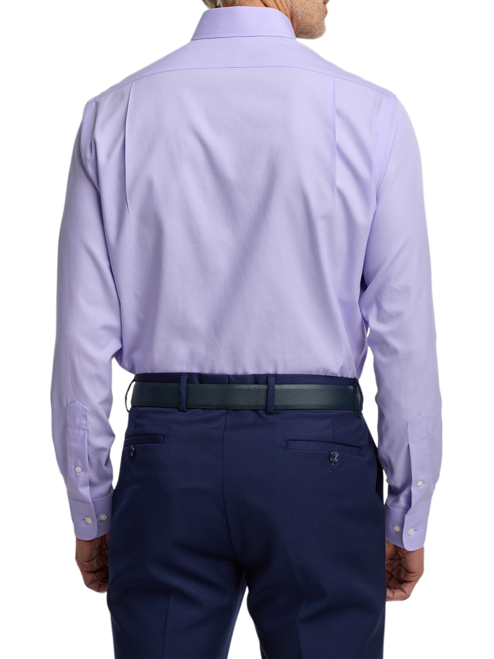 Alternate Image of Non-iron Cotton Pinpoint Solid Point Collar Dress Shirt-4