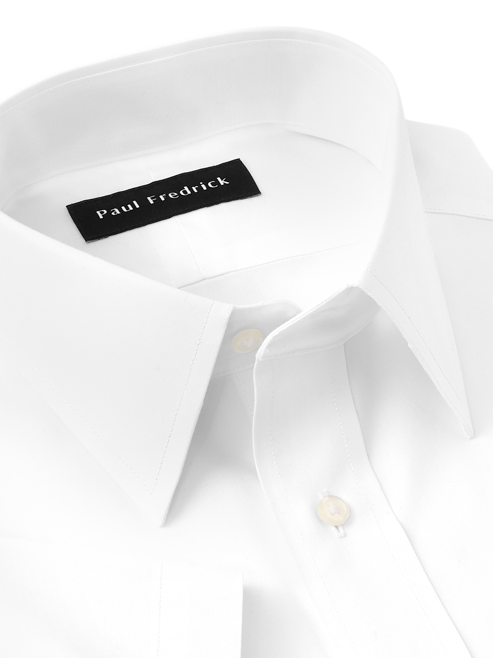 Alternate Image of Non-iron Cotton Pinpoint Solid Point Collar Short Sleeve Dress Shirt-6