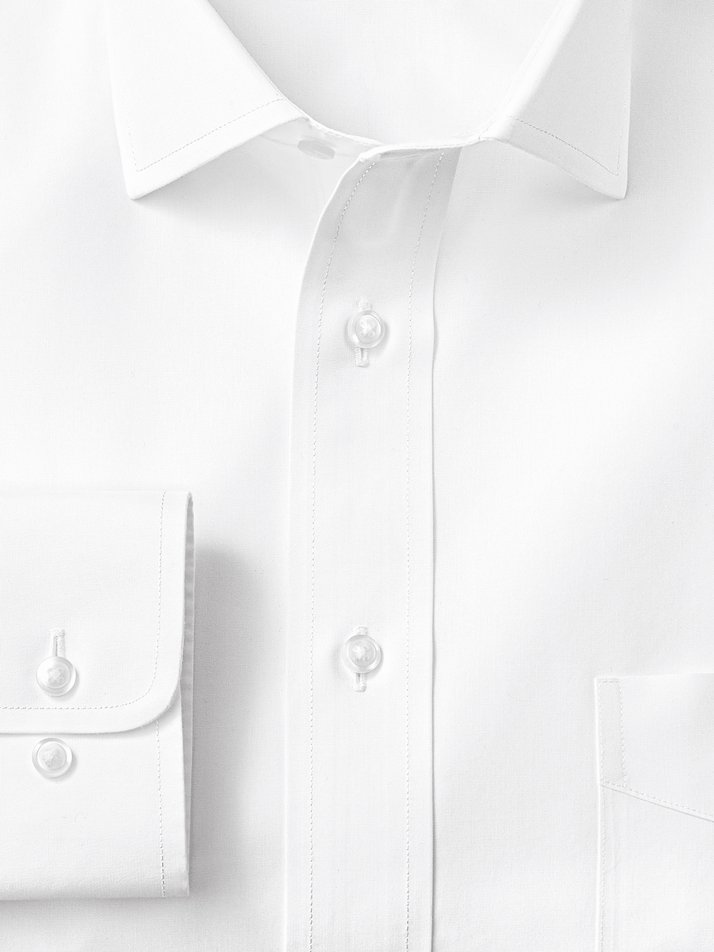 Alternate Image of Supima Non-iron Cotton Solid Color Spread Collar Dress Shirt-1