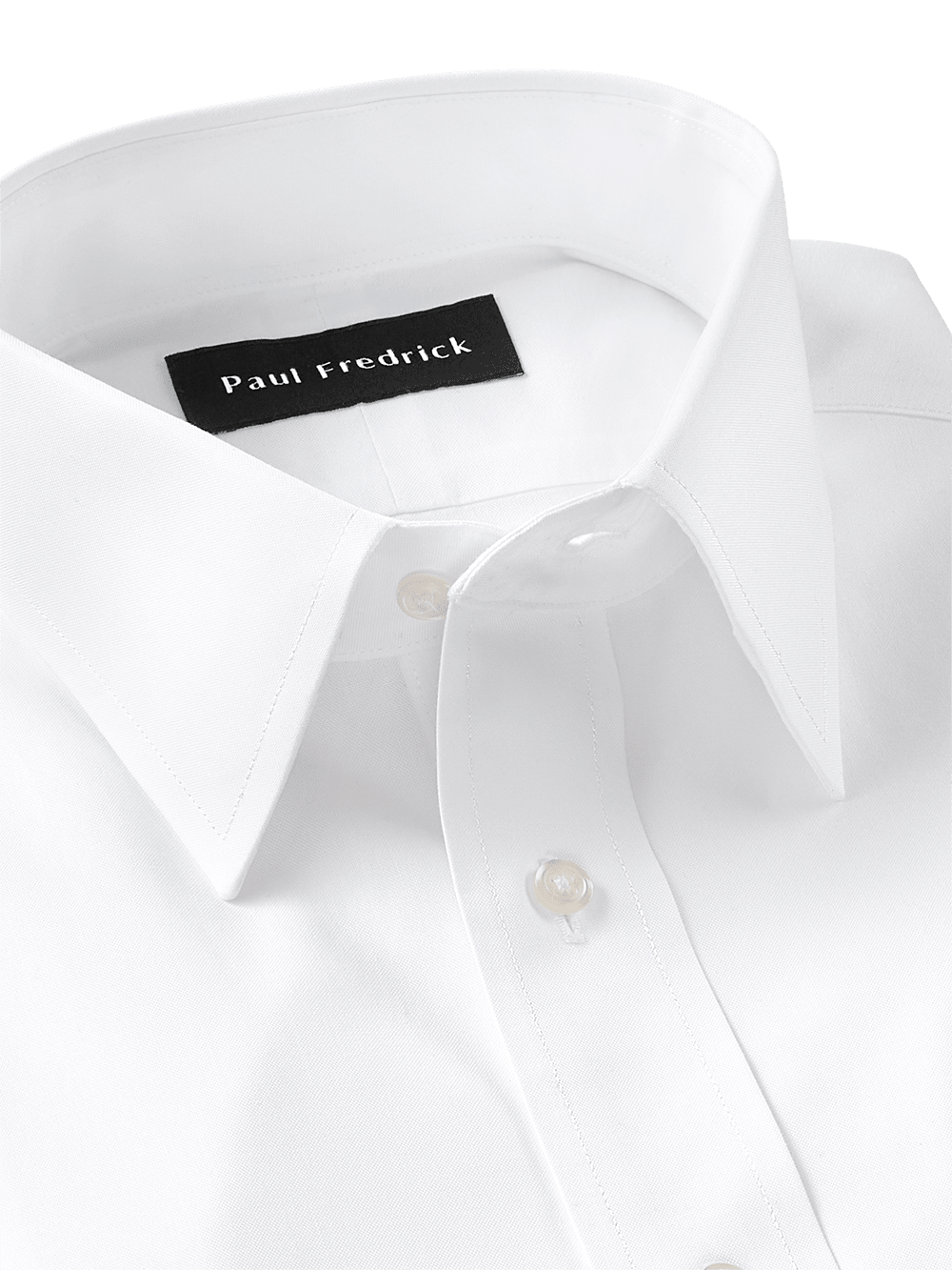 Alternate Image of Impeccable Non-iron Cotton Pinpoint Solid Color Straight Collar Dress Shirt-2
