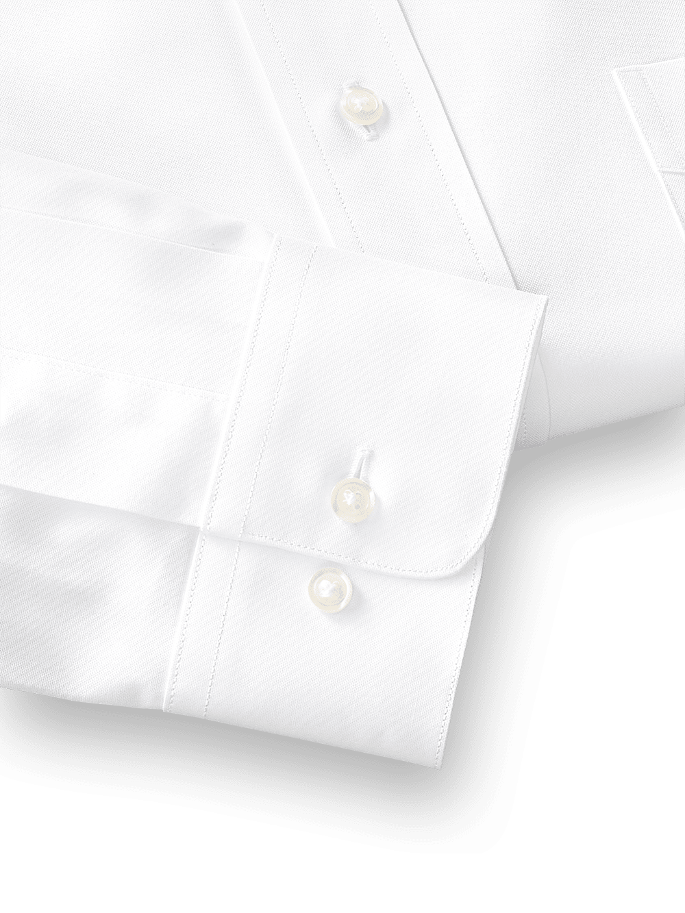 Alternate Image of Pure Cotton Pinpoint Solid Color Edge-stitched Straight Collar Dress Shirt-3