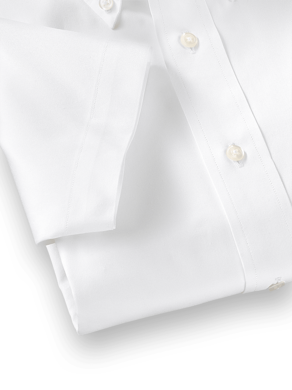 Alternate Image of Pure Cotton Pinpoint Solid Color Button Down Collar Short Sleeve Dress Shirt-3