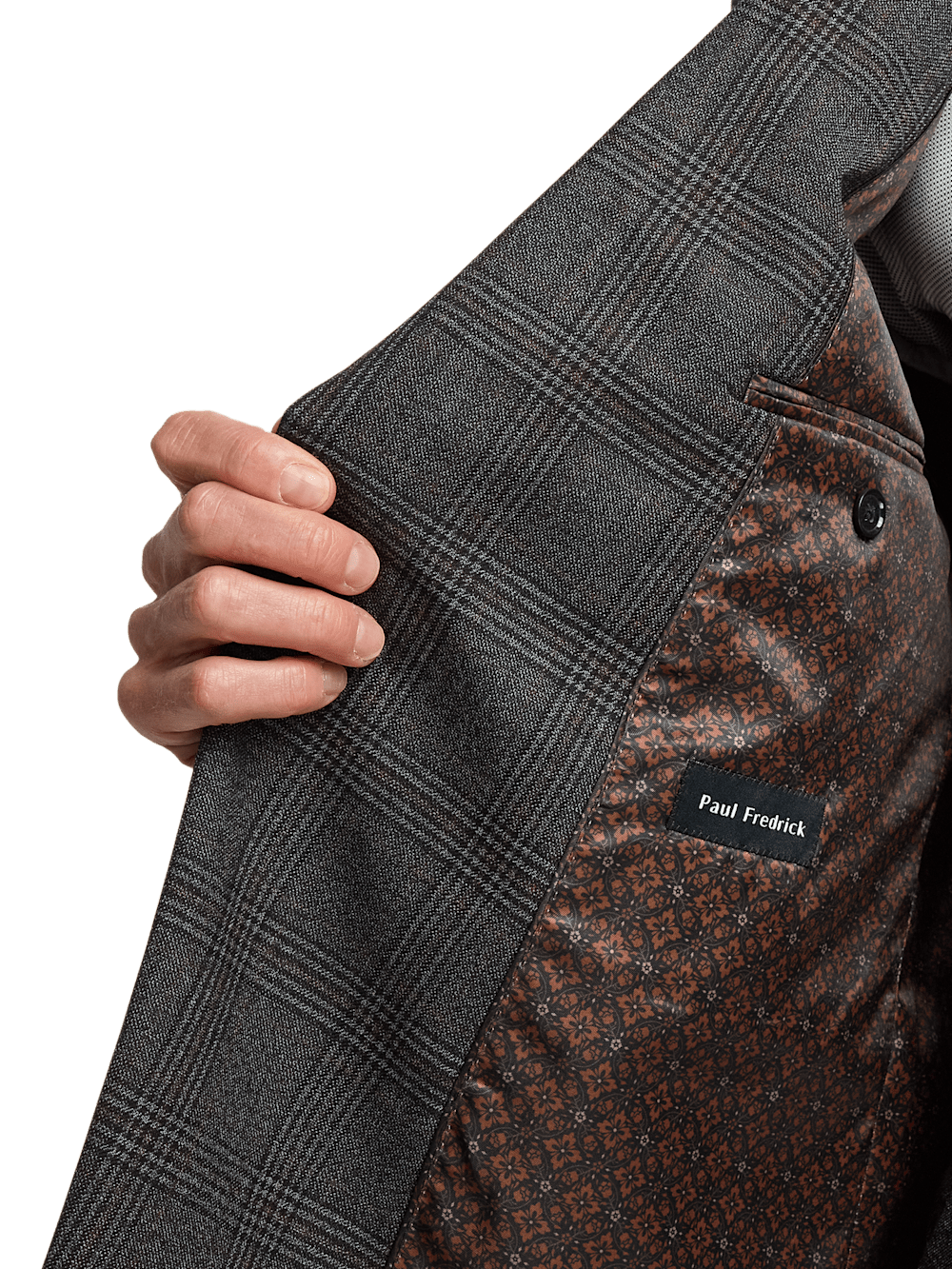 Alternate Image of Wool Plaid Double Breasted Peak Lapel Suit-3