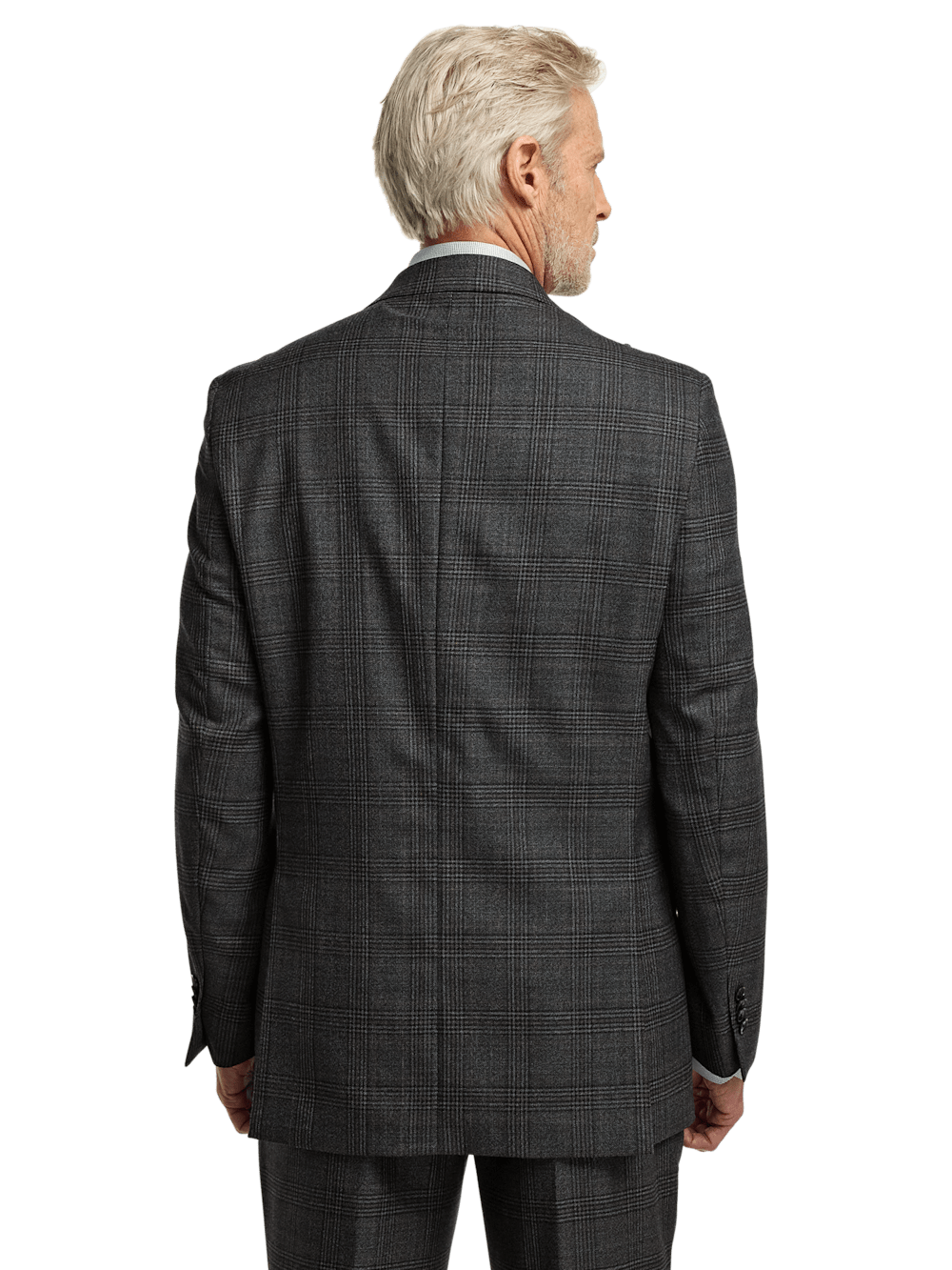 Alternate Image of Wool Plaid Double Breasted Peak Lapel Suit-6