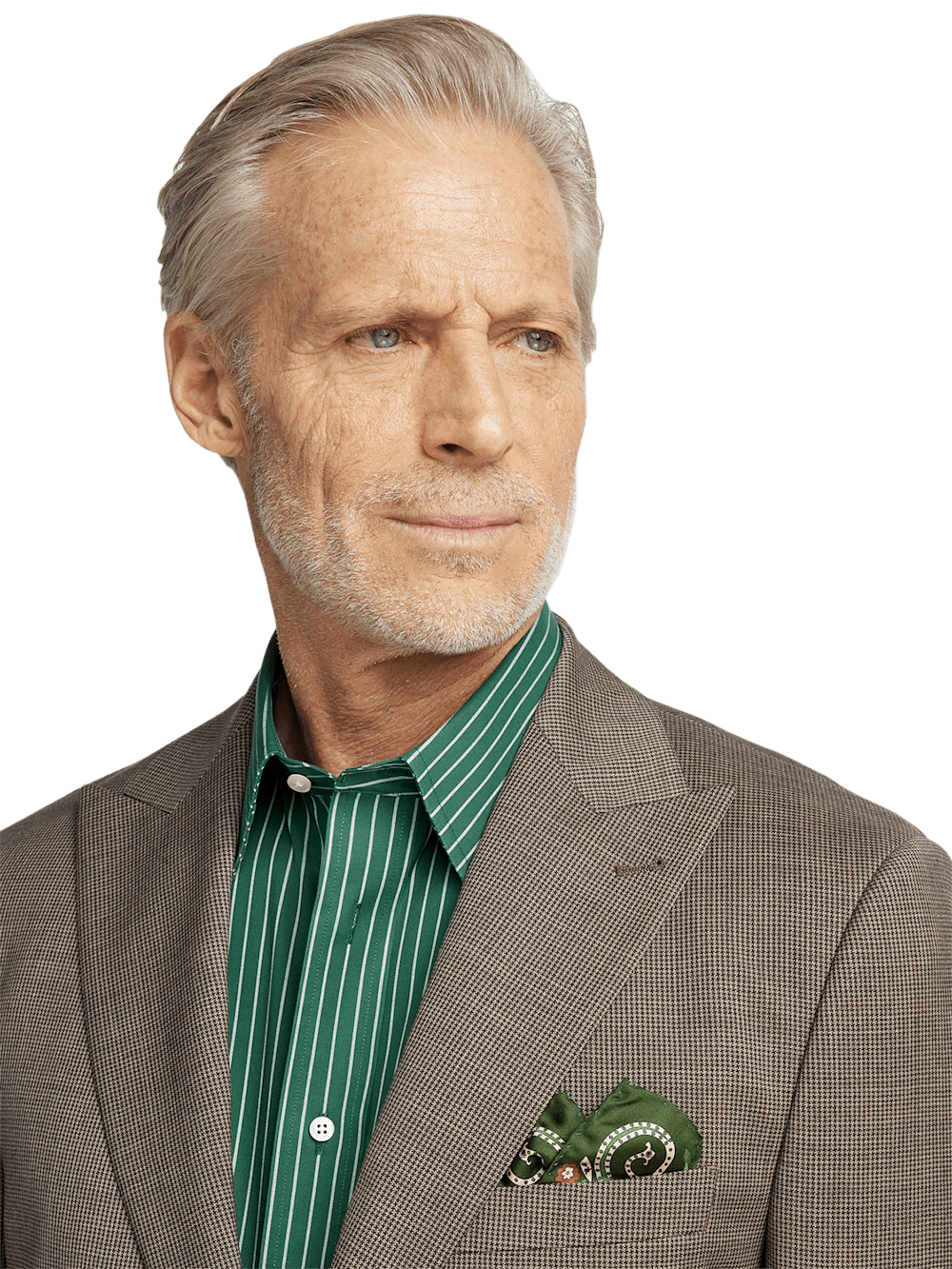 Alternate Image of Wool Stretch Micro Check Single Breasted Peak Lapel Suit-2