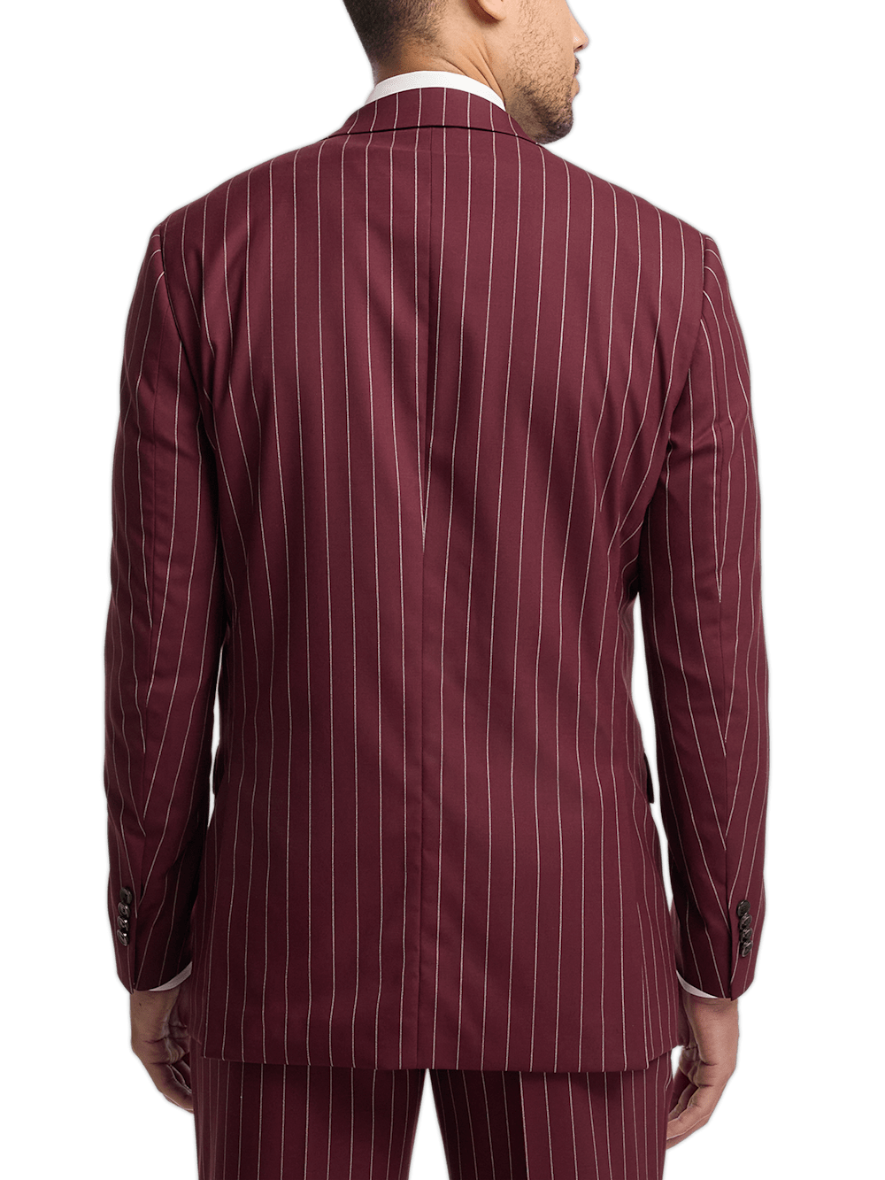 Alternate Image of Wool Stretch Stripe Double Breasted Peak Lapel Suit-6