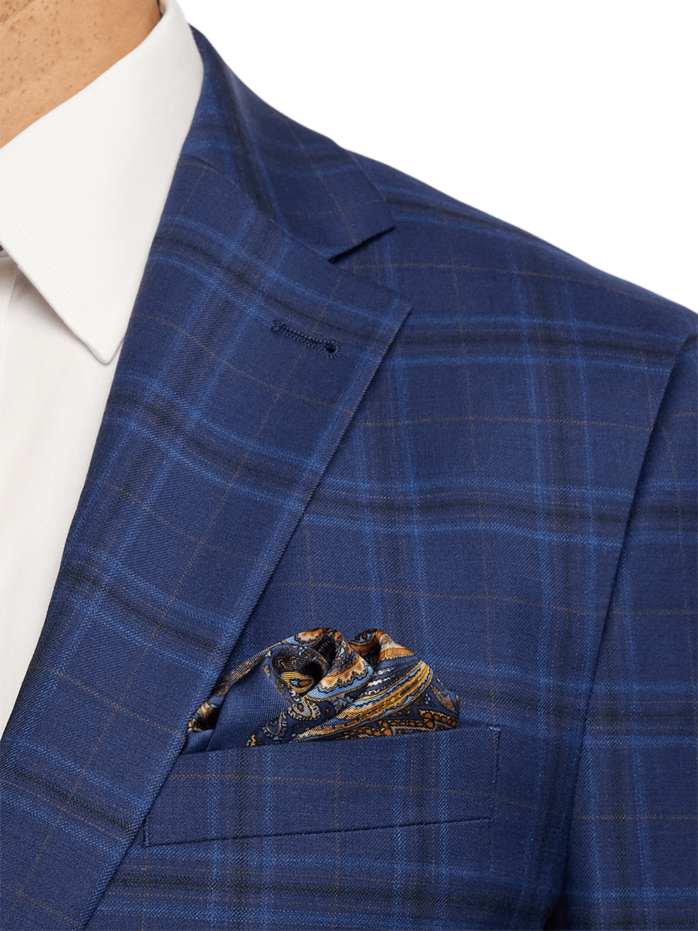 Alternate Image of Wool Stretch Plaid Single Breasted Notch Lapel Suit-5