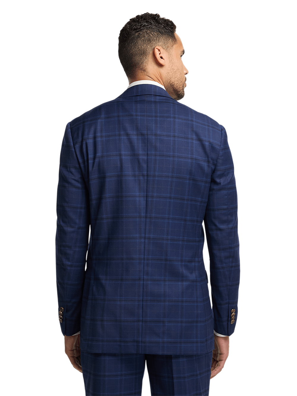 Alternate Image of Wool Stretch Plaid Single Breasted Notch Lapel Suit-6