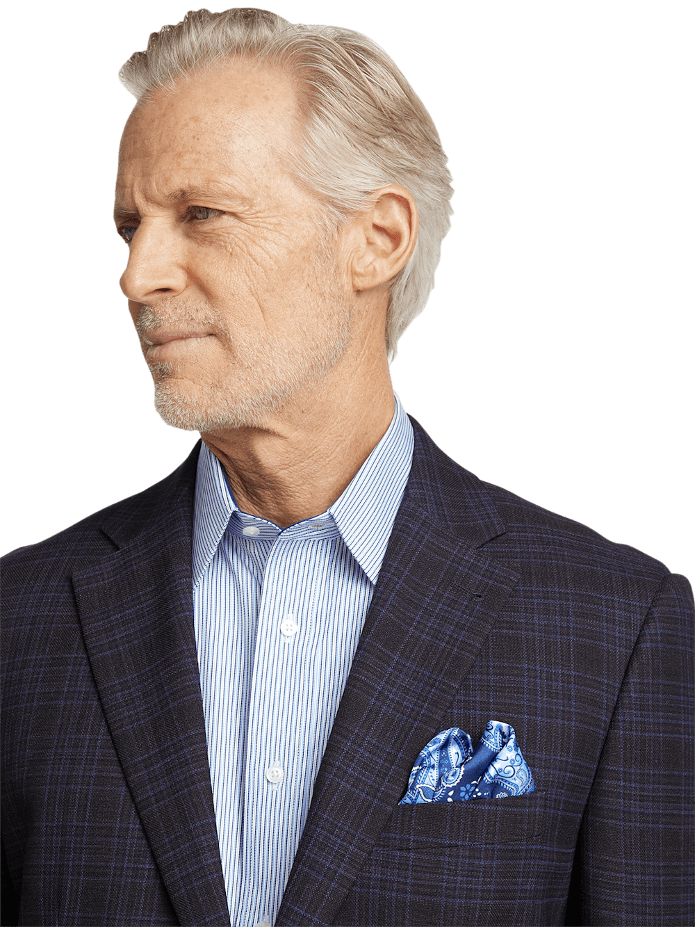 Alternate Image of Wool Stretch Plaid Single Breasted Notch Lapel Suit-2