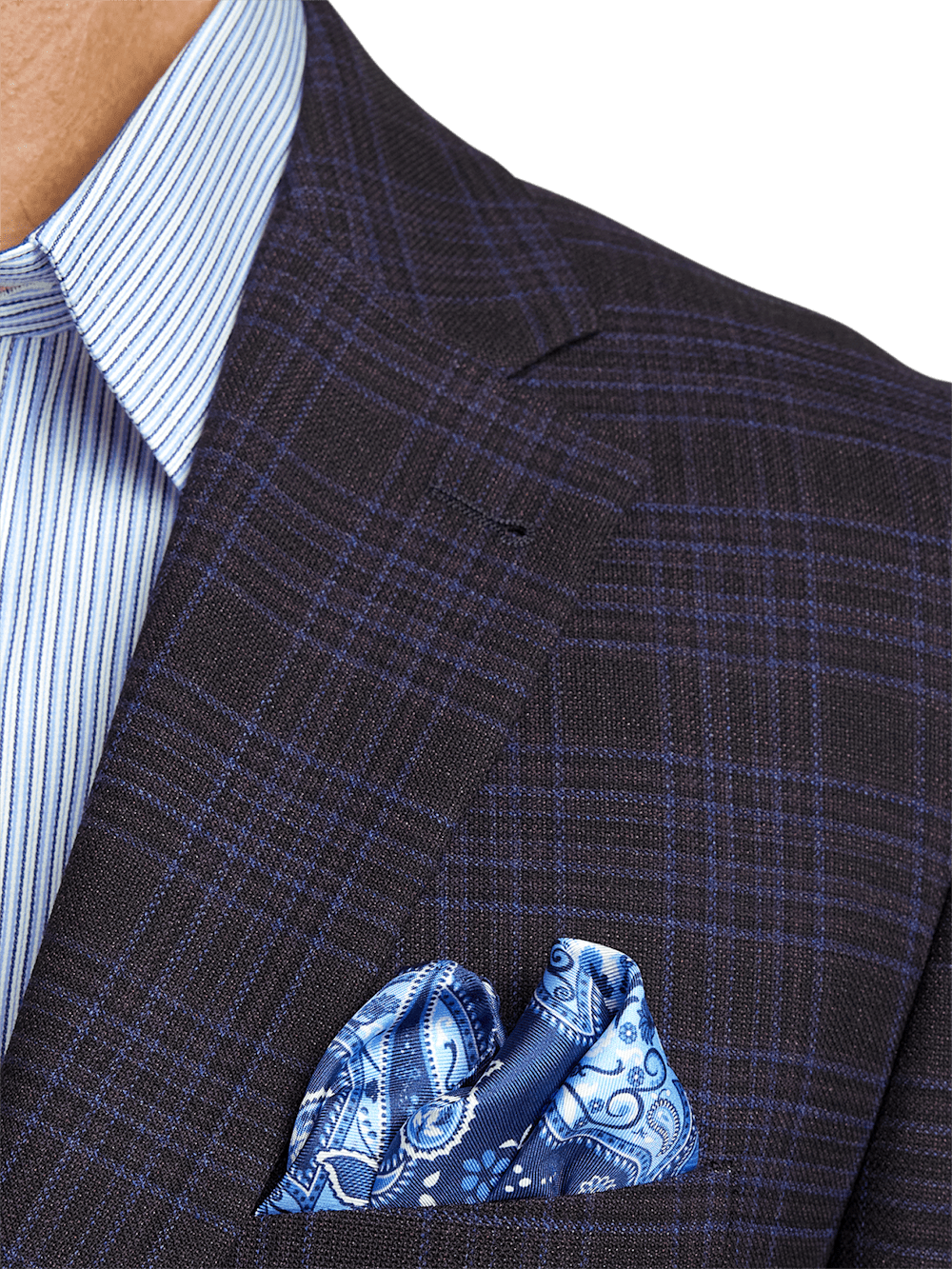 Alternate Image of Wool Stretch Plaid Single Breasted Notch Lapel Suit-5