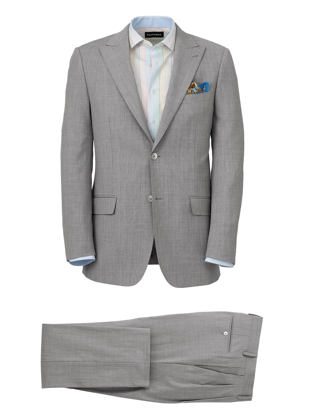 Product Image of Wool Stretch Bengaline Single Breasted Peak Lapel Suit-0