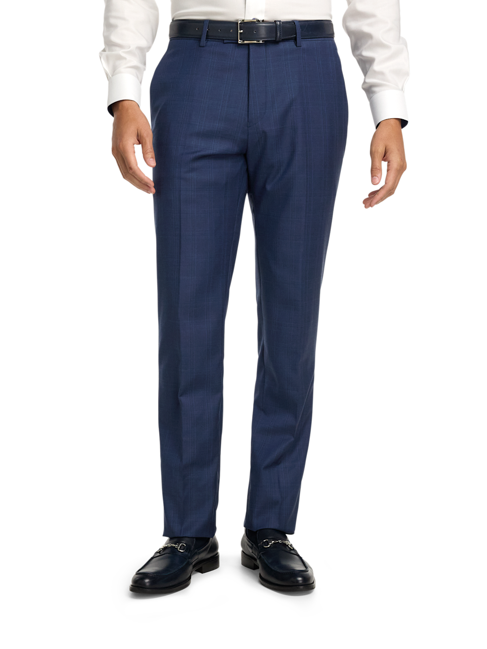 Alternate Image of Wool Blend Plaid Single Breasted Notch Lapel Suit-7