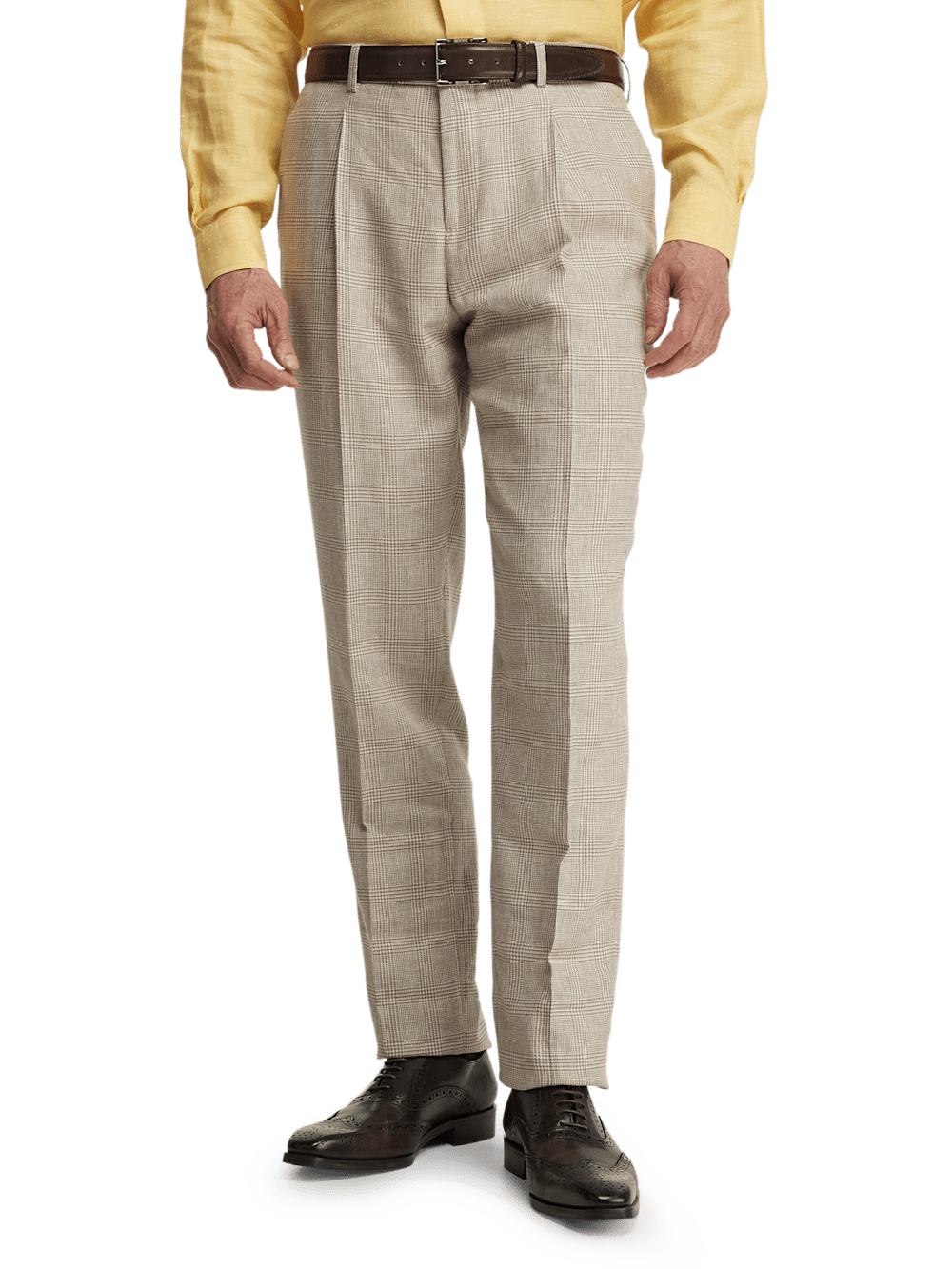 Alternate Image of Linen Blend Plaid Peak Lapel Suit-7