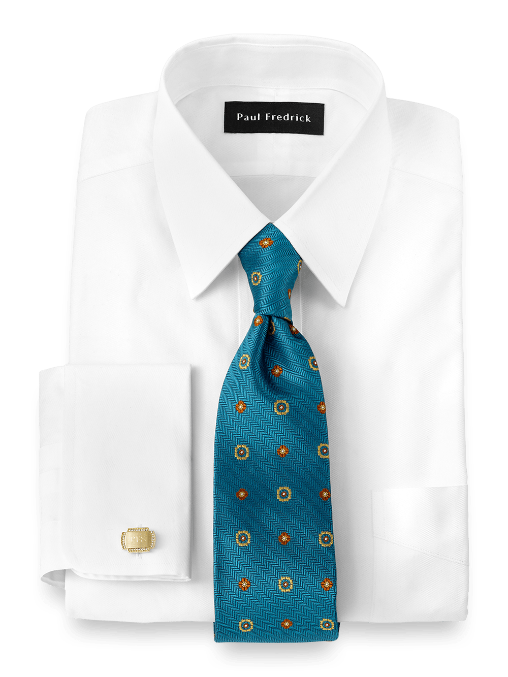 Alternate Image of Superfine Egyptian Cotton Solid Color Straight Collar French Cuff Dress Shirt-1