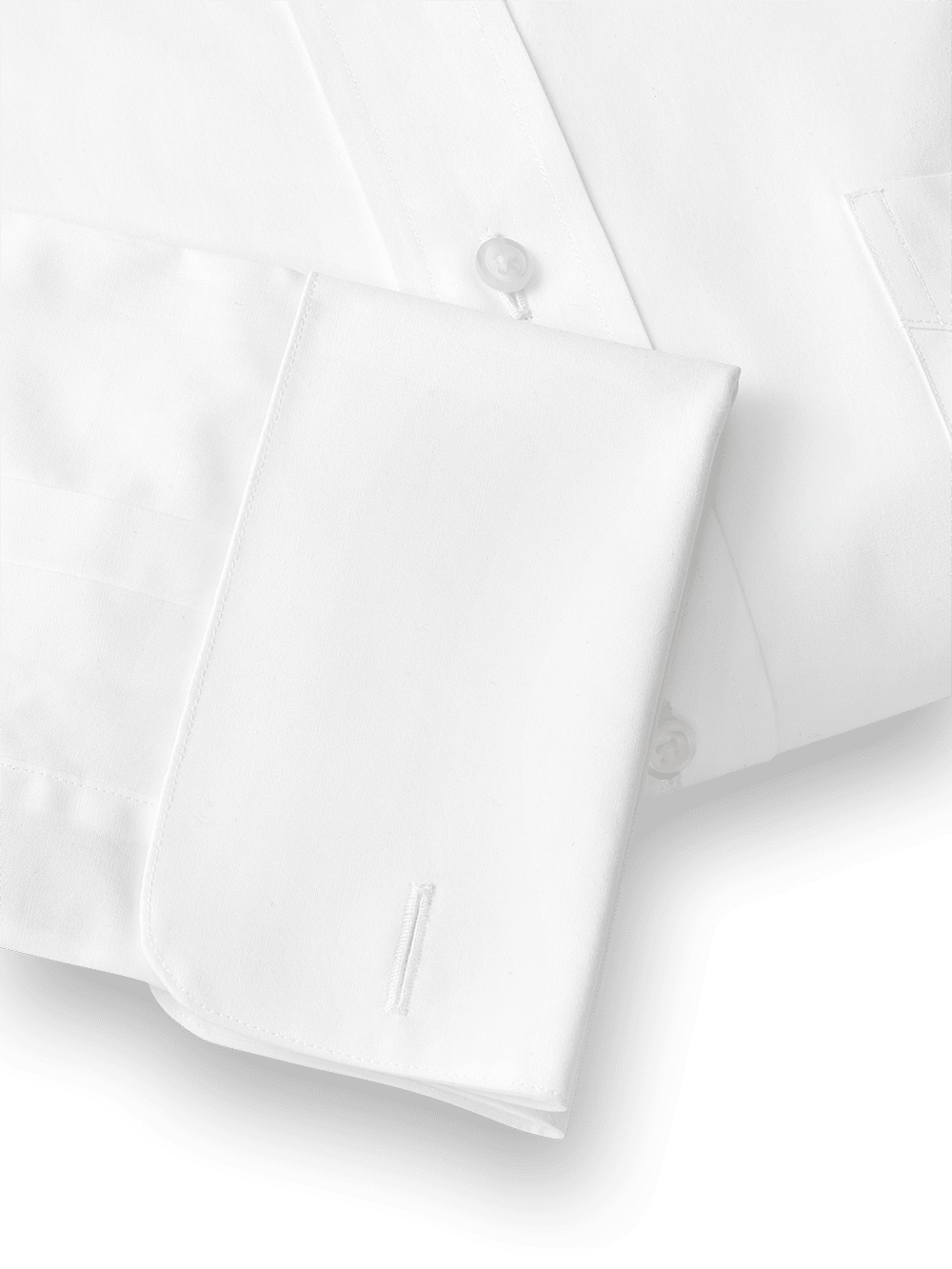 Alternate Image of Pure Cotton Broadcloth Edge-stitched Straight Collar French Cuff Dress Shirt-4