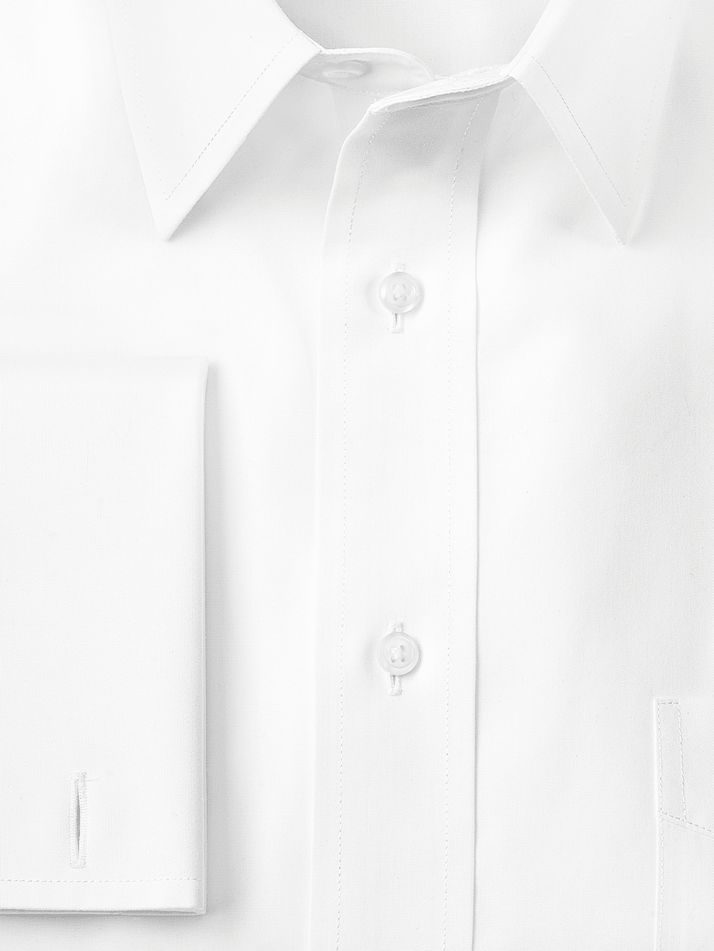 Alternate Image of Supima Non-iron Cotton Solid Color Straight Collar French Cuff Dress Shirt-2