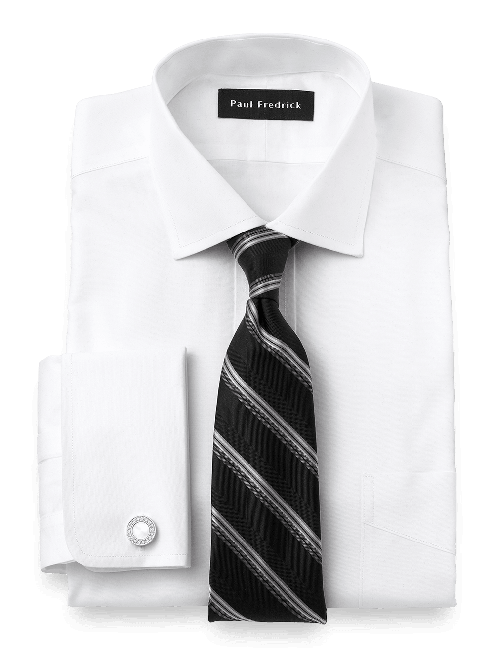 Alternate Image of Impeccable Non-iron Cotton Pinpoint Spread Collar French Cuff Dress Shirt-1
