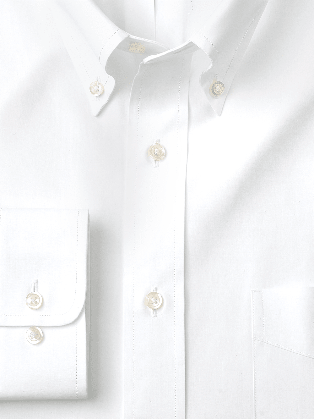 Alternate Image of Slim Fit Pure Cotton Broadcloth Solid Color Button Down Collar Dress Shirt-1