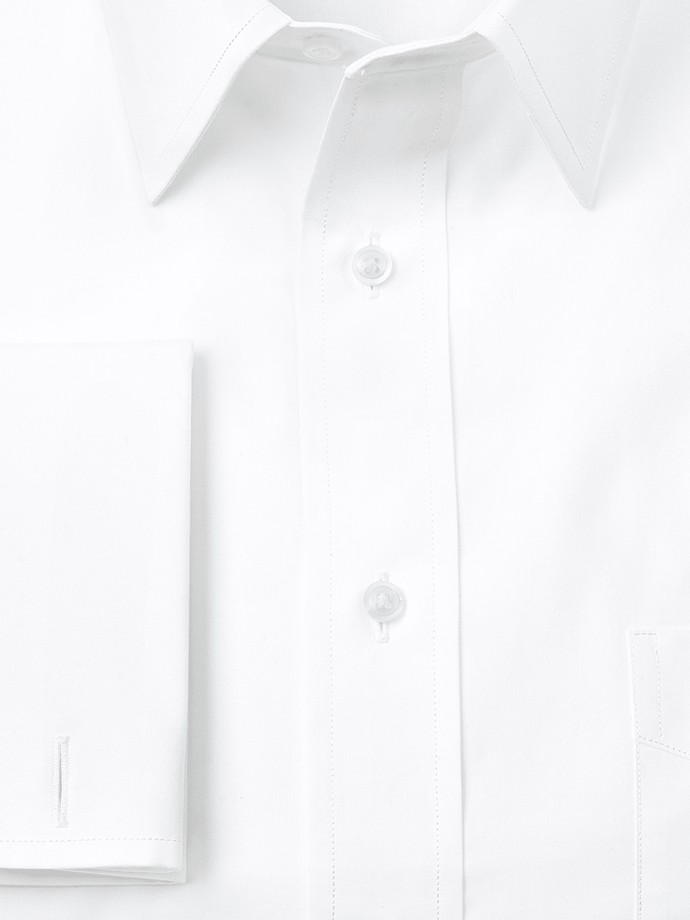 Alternate Image of Slim Fit Pure Cotton Broadcloth Straight Collar French Cuff Dress Shirt-2