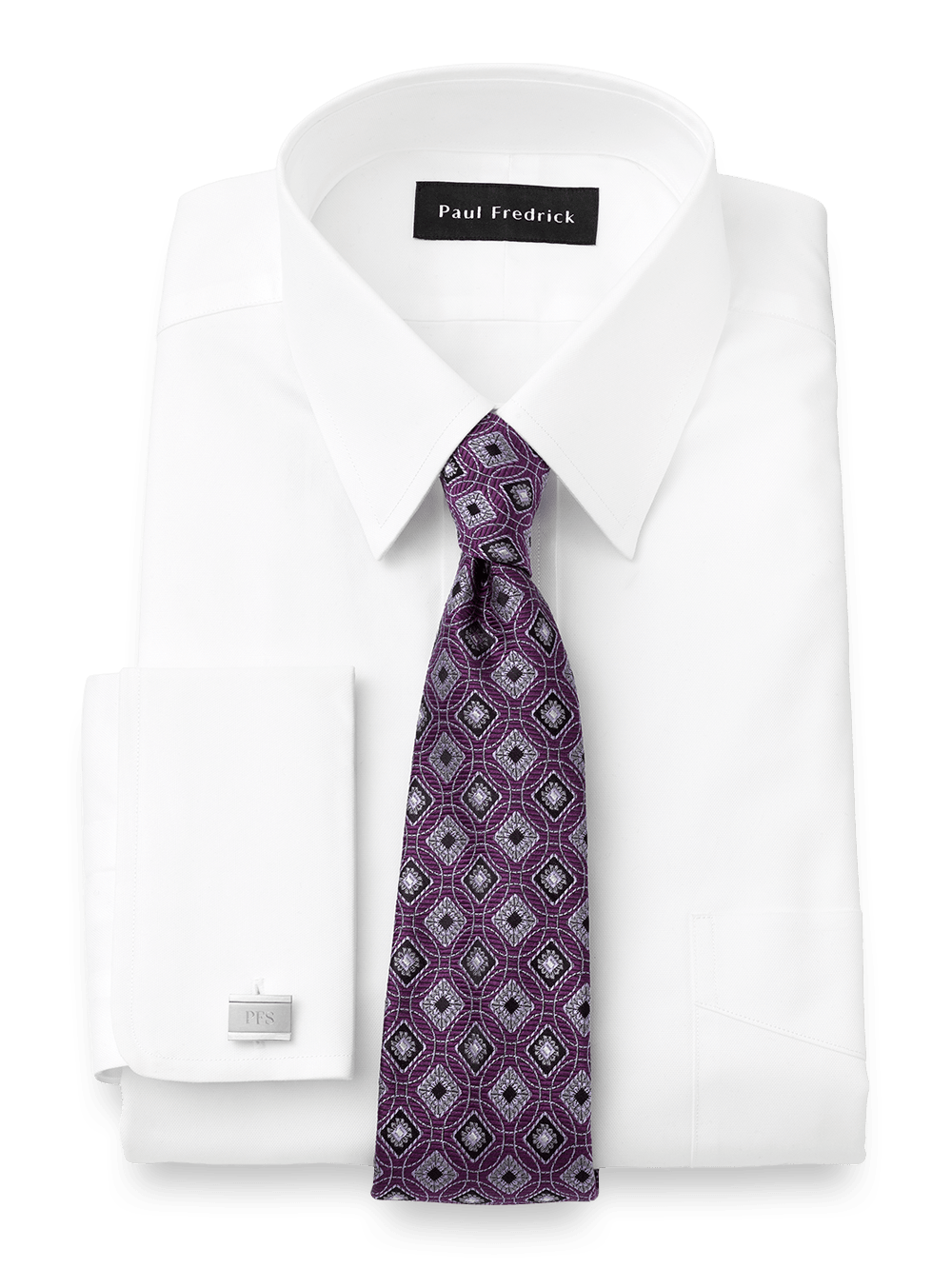 Alternate Image of Slim Fit Superfine Egyptian Cotton Solid Straight Collar French Cuff Dress Shirt�-1