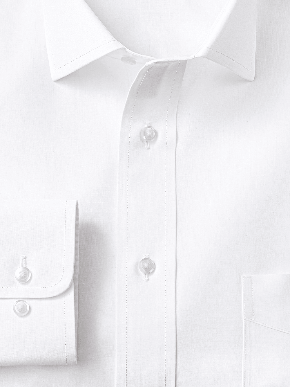 Alternate Image of Supima Non-iron Cotton Solid Color Spread Collar Dress Shirt-1