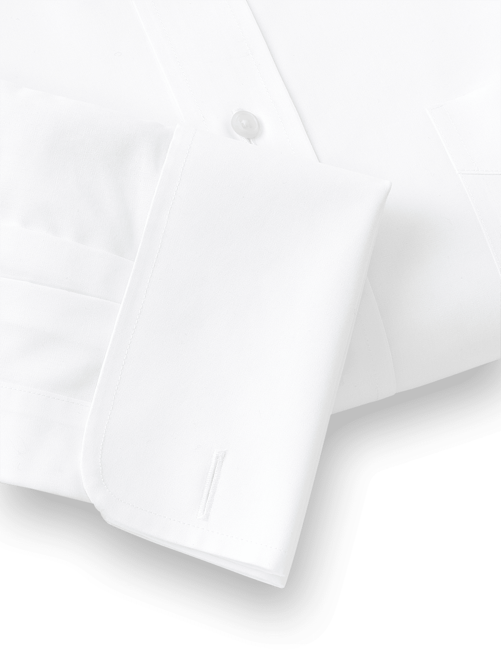 Alternate Image of Supima Non-iron Cotton Solid Straight Collar French Cuff Dress Shirt-4