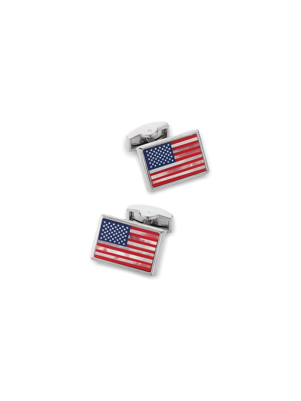 Product Image of Semi Precious Stone American Flag Cufflinks-1