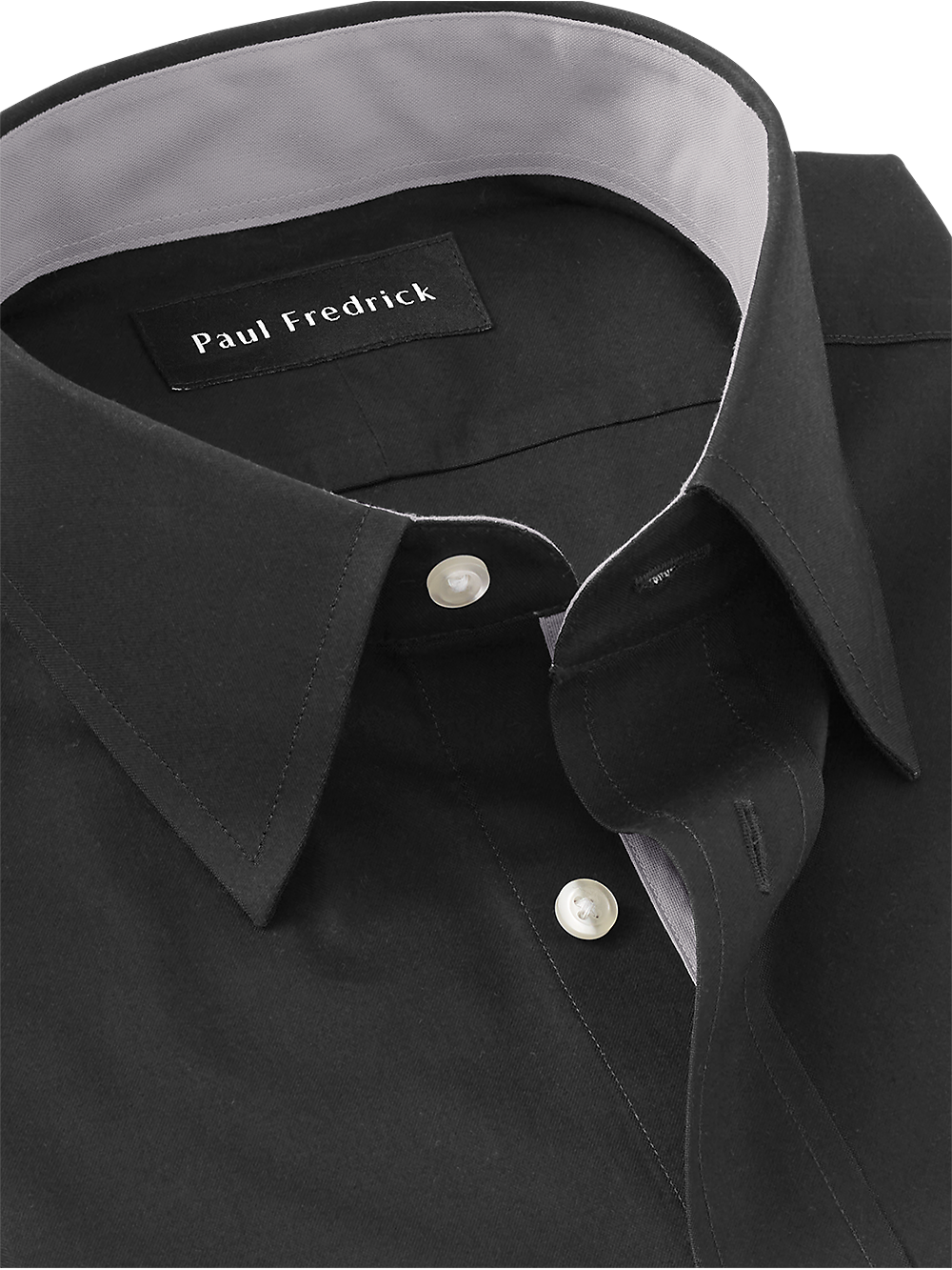 Alternate Image of Non-iron Cotton Solid Dress Shirt With Contrast Trim-2