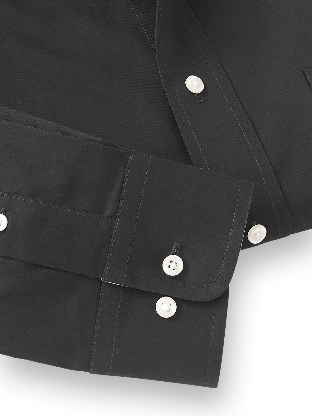 Alternate Image of Non-iron Cotton Solid Dress Shirt With Contrast Trim-3