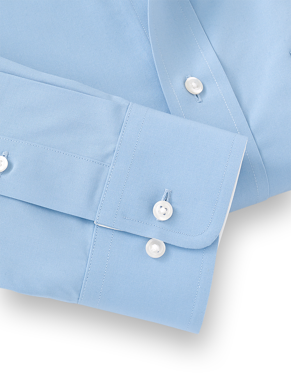 Alternate Image of Pure Cotton Solid Dress Shirt With Contrast Trim-3