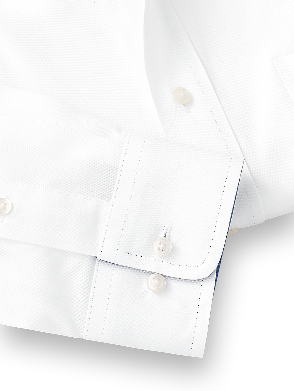Alternate Image of Pure Cotton Solid Dress Shirt With Contrast Trim-3