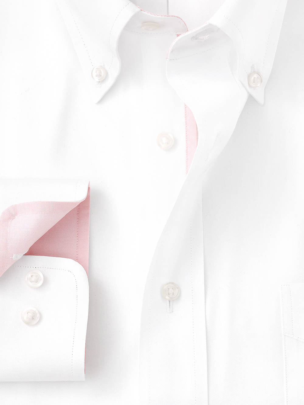 Alternate Image of Pure Cotton Solid Dress Shirt With Contrast Trim-1