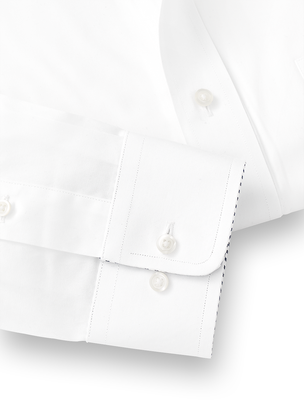 Alternate Image of Pure Cotton Solid Dress Shirt With Contrast Trim-3