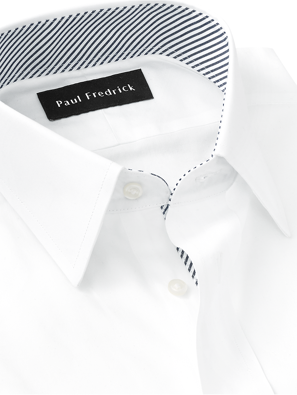 Alternate Image of Pure Cotton Solid Dress Shirt With Contrast Trim-2