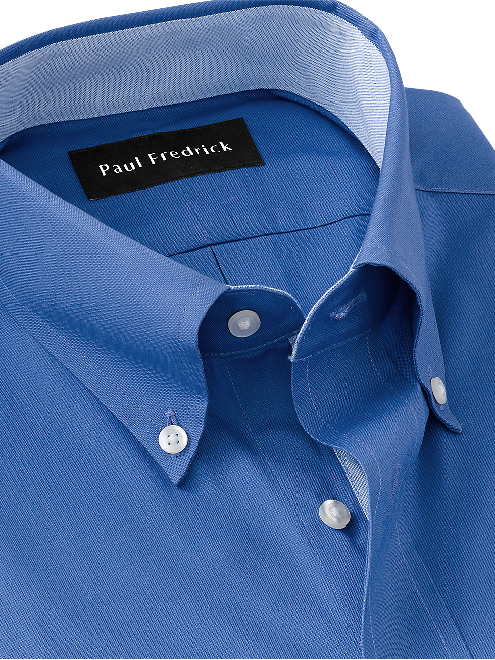 Alternate Image of Pure Cotton Solid Dress Shirt With Contrast Trim-2