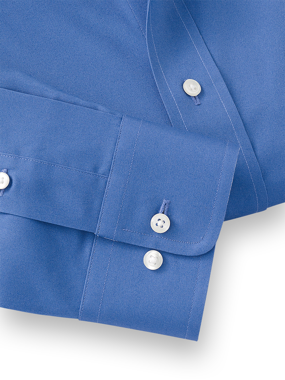 Alternate Image of Pure Cotton Solid Dress Shirt With Contrast Trim-3