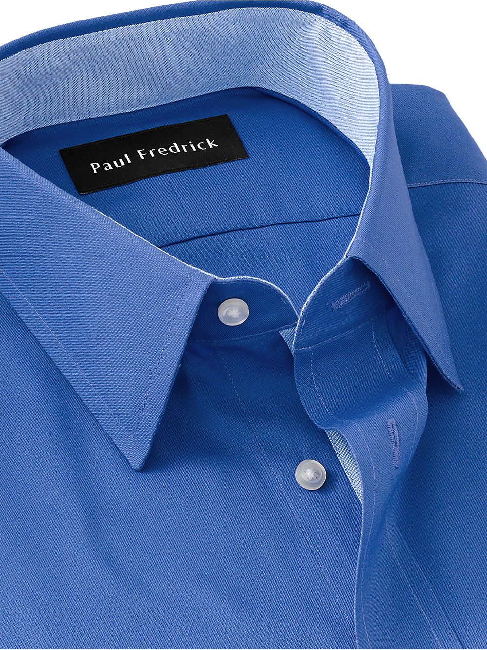 Alternate Image of Pure Cotton Solid Dress Shirt With Contrast Trim-2