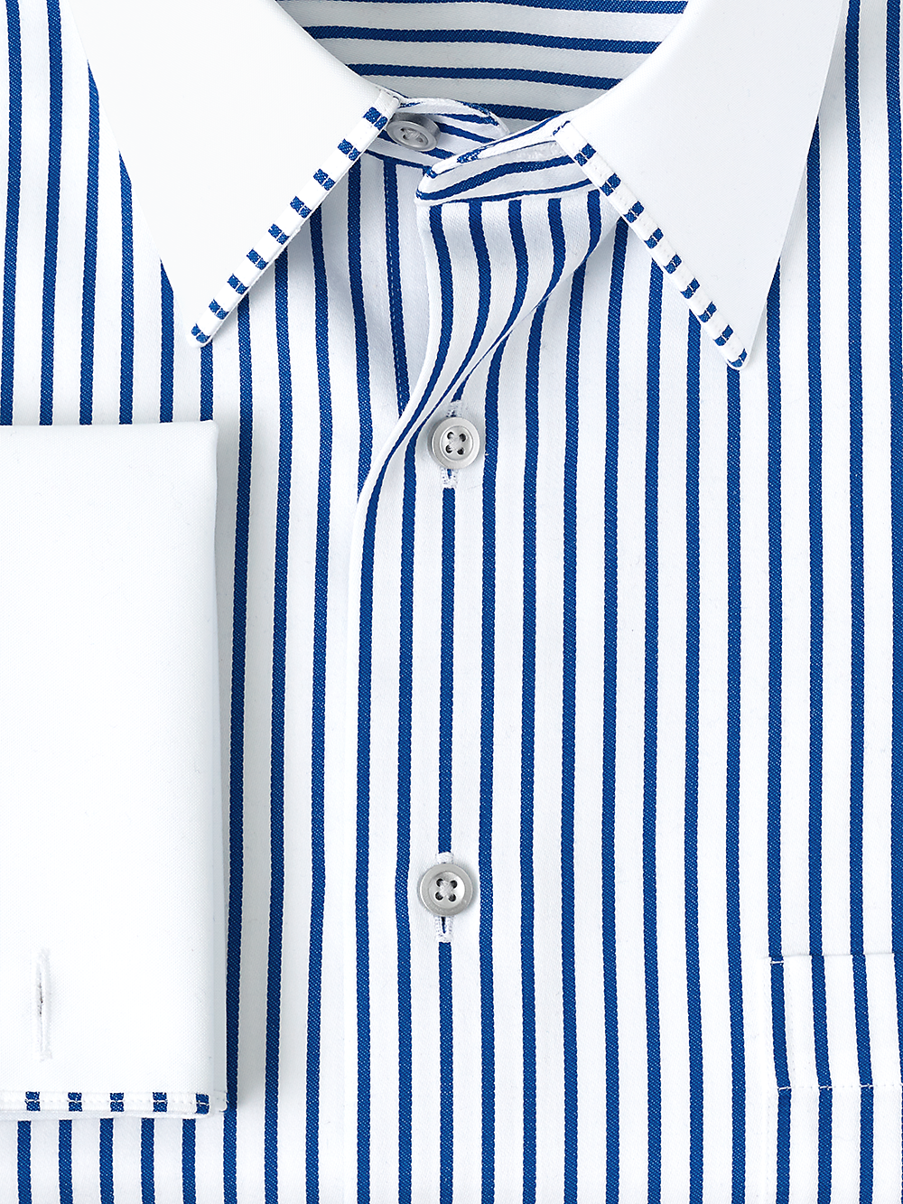 Alternate Image of Non-iron Cotton Stripe Dress Shirt With Contrast Trim-2