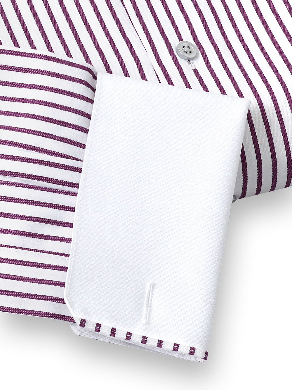Alternate Image of Non-iron Cotton Stripe Dress Shirt With Contrast Trim-4