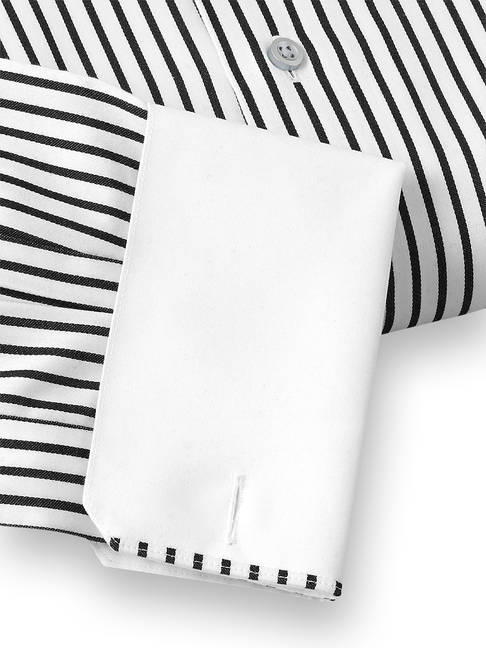 Alternate Image of Non-iron Cotton Stripe Dress Shirt With Contrast Trim-4