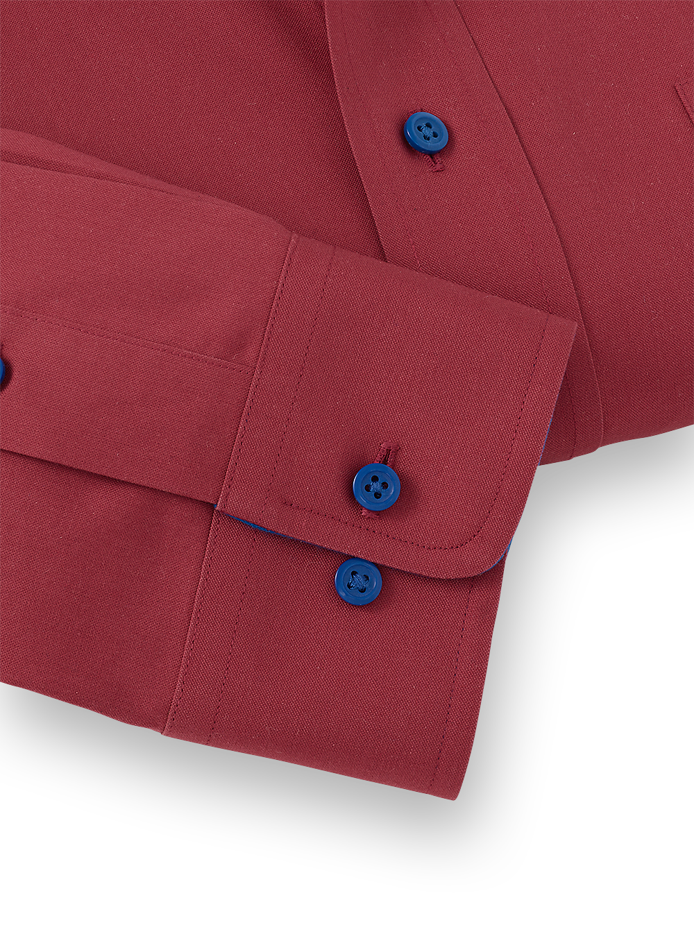 Alternate Image of Non-iron Cotton Solid Dress Shirt With Contrast Trim-3