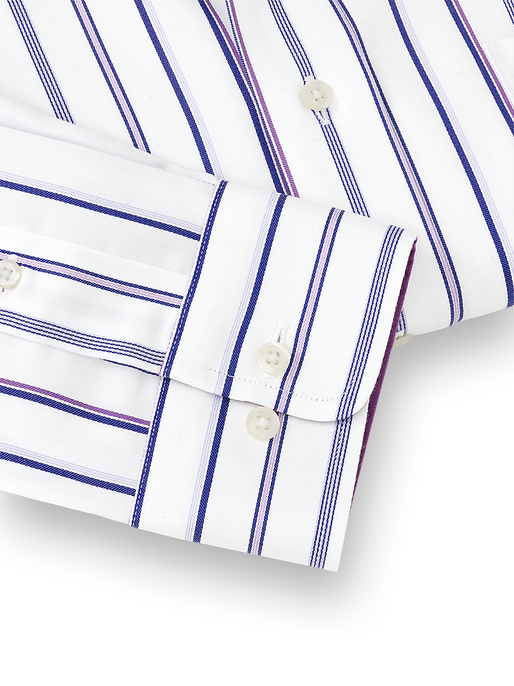 Alternate Image of Non-iron Cotton Stripe Dress Shirt With Contrast Trim-3