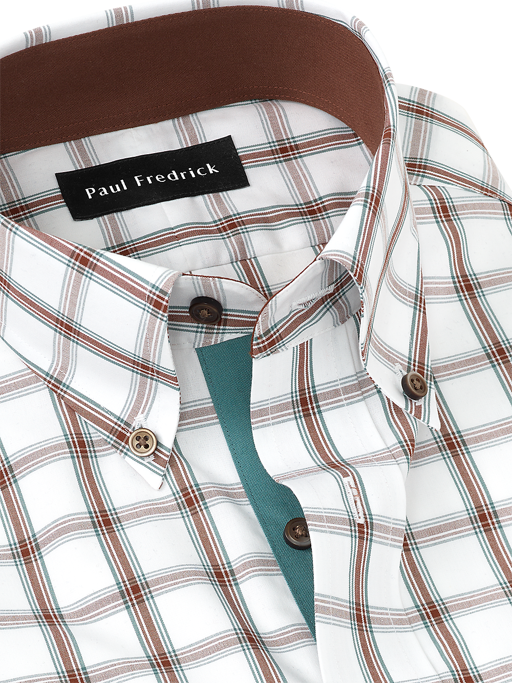 Alternate Image of Non-iron Cotton Windowpane Dress Shirt With Contrast Trim-2