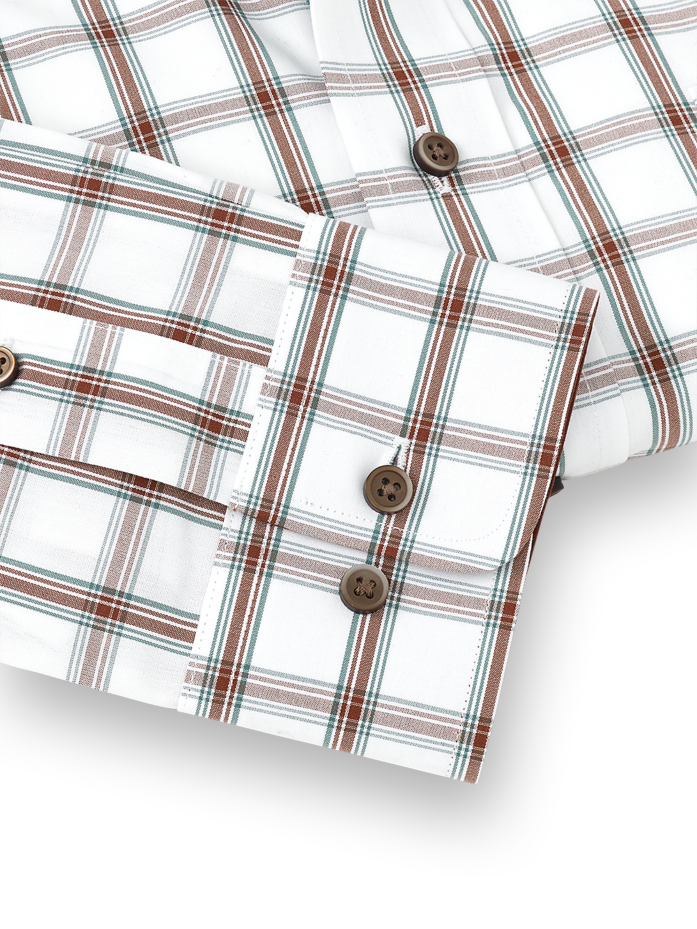 Alternate Image of Non-iron Cotton Windowpane Dress Shirt With Contrast Trim-3