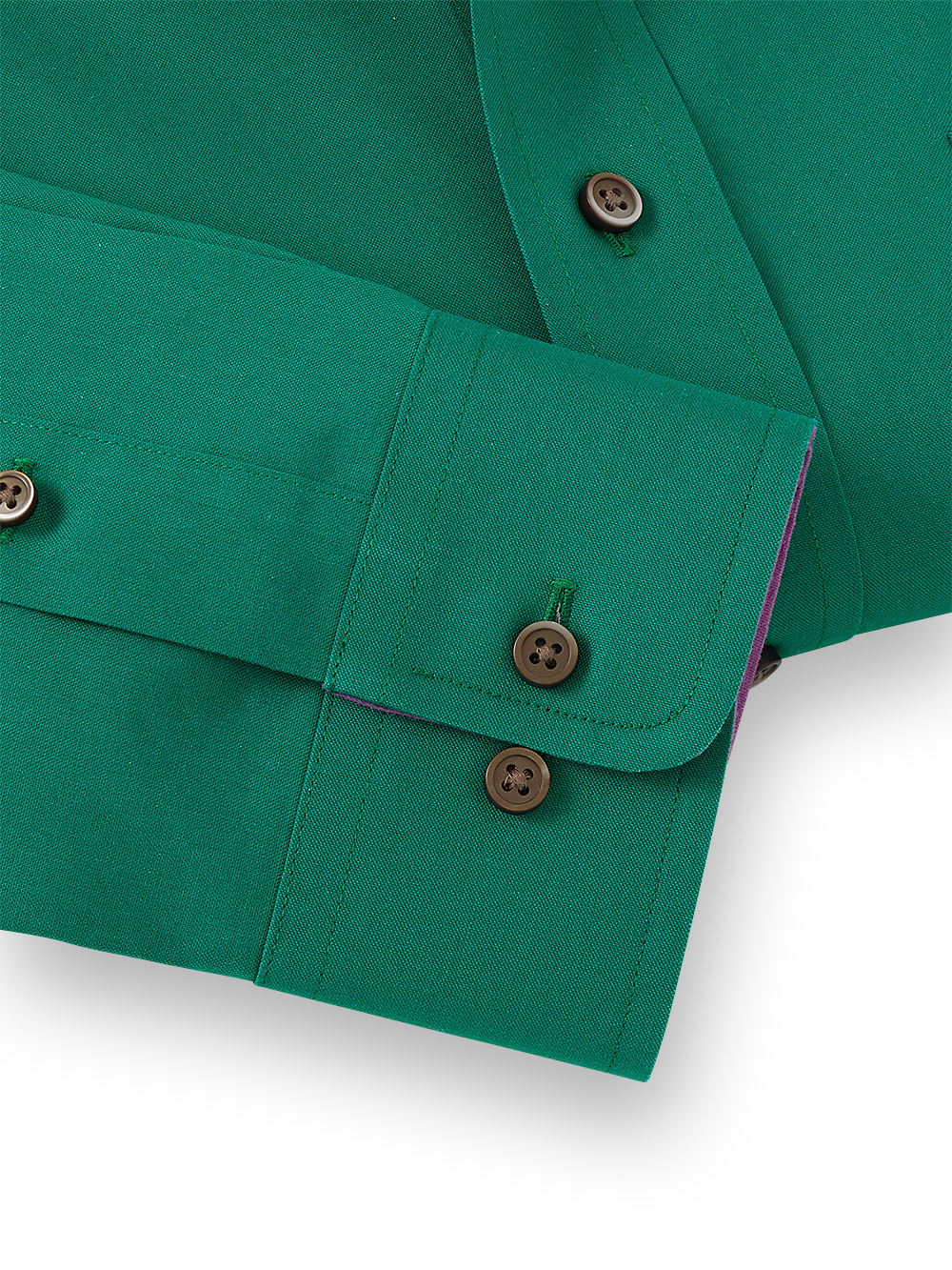 Alternate Image of Non-iron Cotton Solid Dress Shirt With Contrast Trim-3