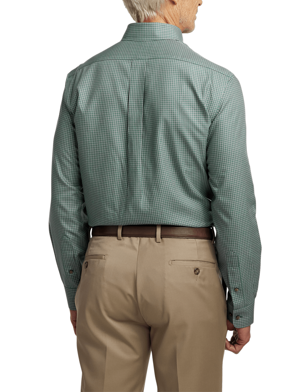 Alternate Image of Non-iron Cotton Check Dress Shirt With Contrast Trim-4